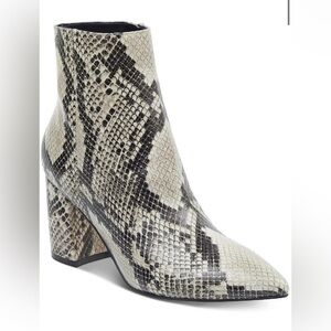 Marc Fisher Snakeskin Ankle Boots